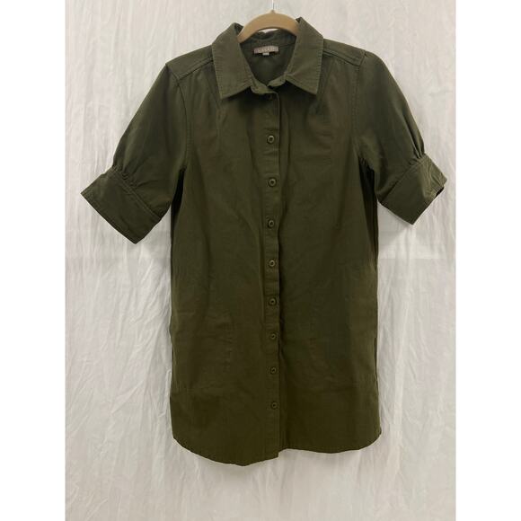Lilla P Green Button Up Dress size S - Picture 2 of 6